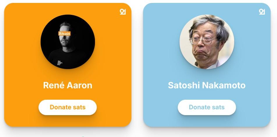 Bitcoin donation widget
