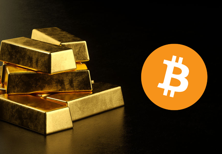 Bitcoin gegen Gold