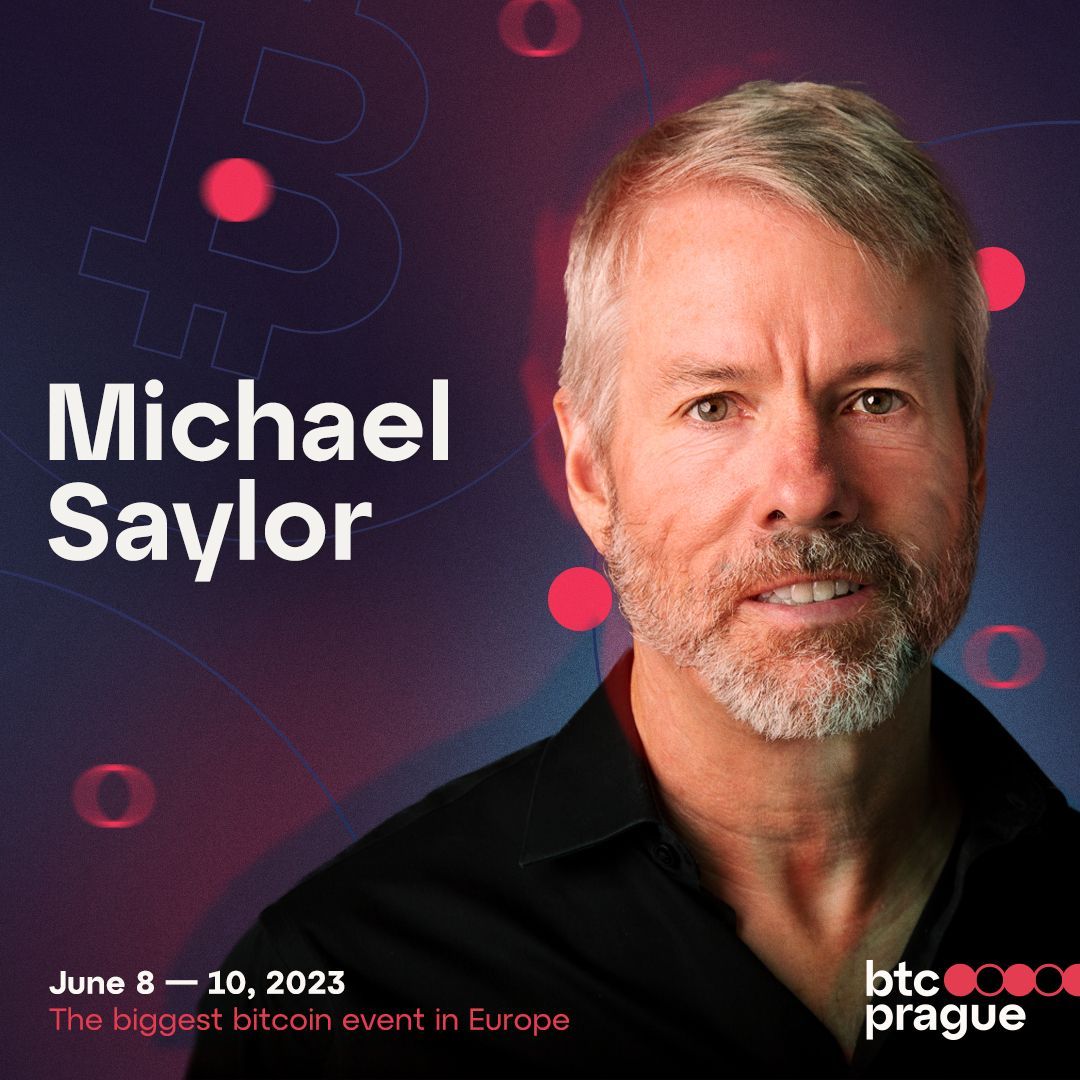 Michael Saylor na konferenci BTC Prague 2023