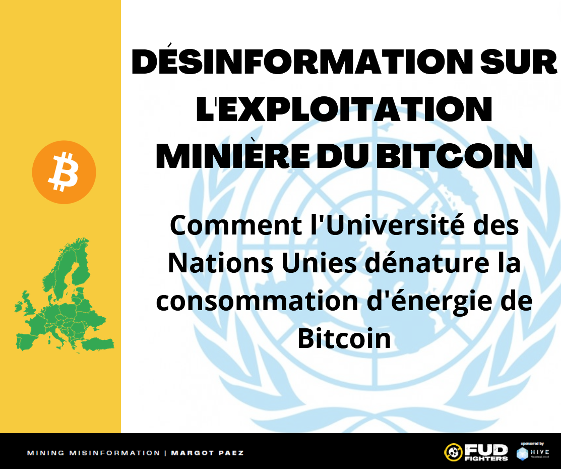 DÉSINFORMATION SUR L'EXPLOITATION MINIÈRE DU BITCOIN : Comment l'Université des Nations Unies dénature la consommation d'énergie de Bitcoin