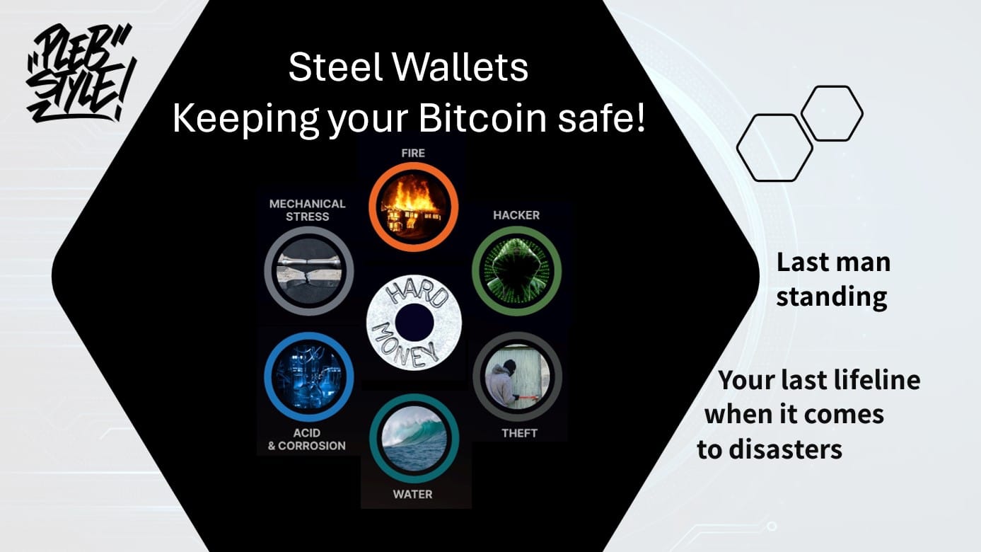 Steel Wallets: A physical Bitcoin Security Solution against Environmental Hazards