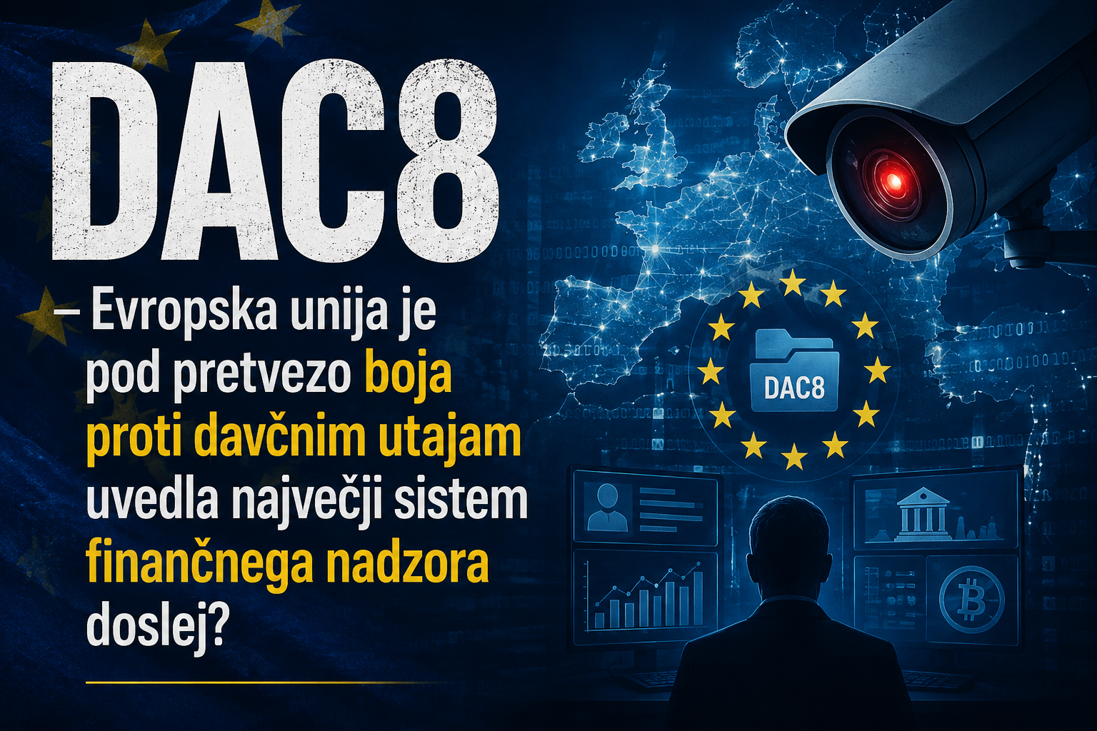 DAC8 –Evropska unija je pod pretvezo boja proti davčnim utajam uvedla največji sistem finančnega nadzora doslej?